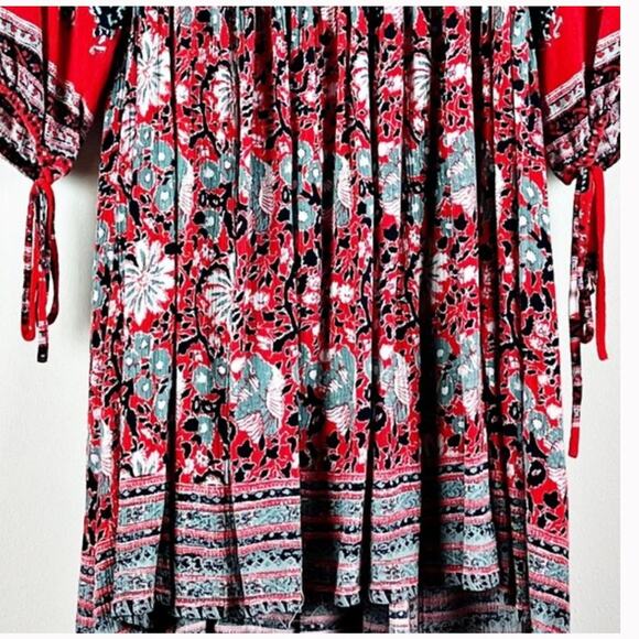 new with tag Free people size Large boho Bohemia Red Patterned woman's Dress - Picture 6 of 14